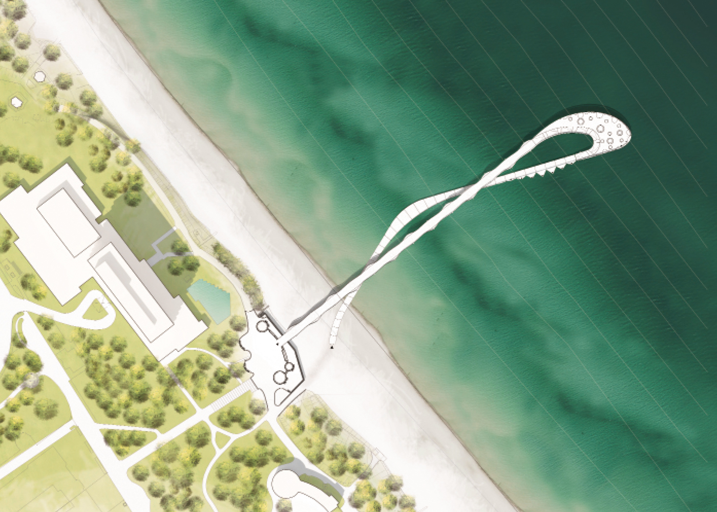 Visualisierung Wettbewerb Maritim Seebrücke