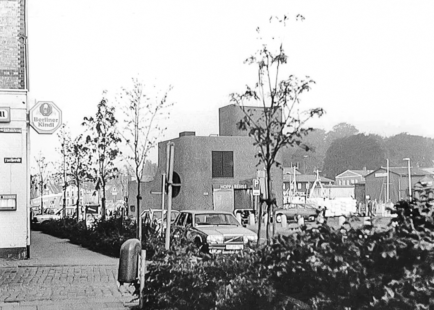 Das Eishaus am Hafen in Eckernförde 1980, Blick von der Hafenstraße