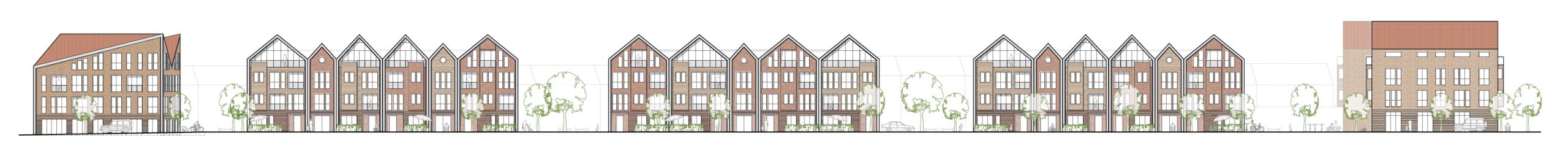 Nooröffnung Eckernförde, Ansicht Planstrasse