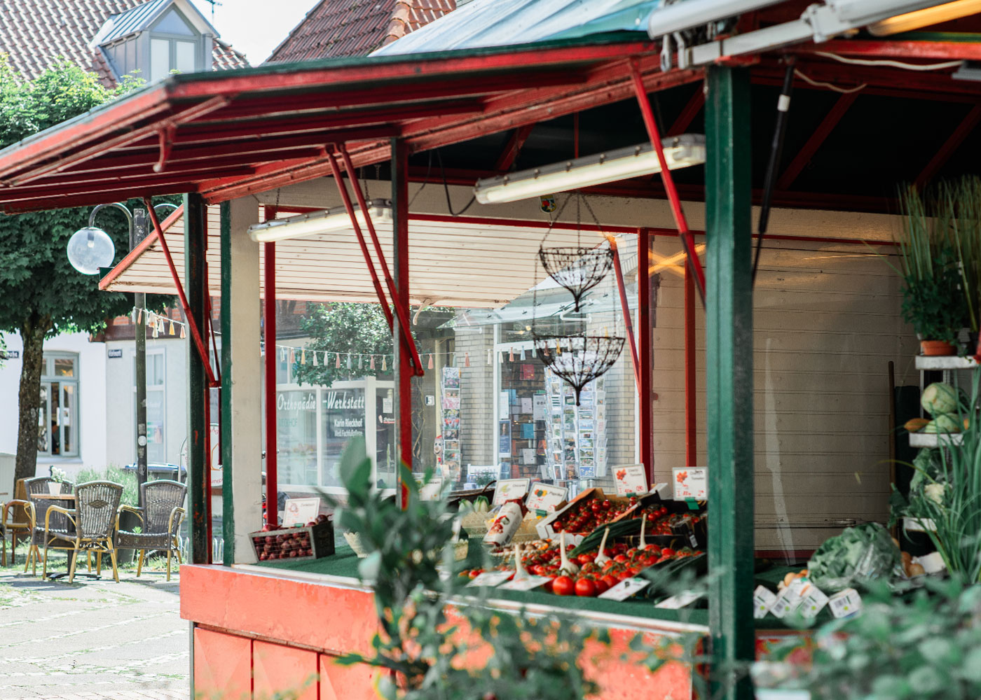 Obst- und Gemüsestand am Gänsemarkt, Eckernförde