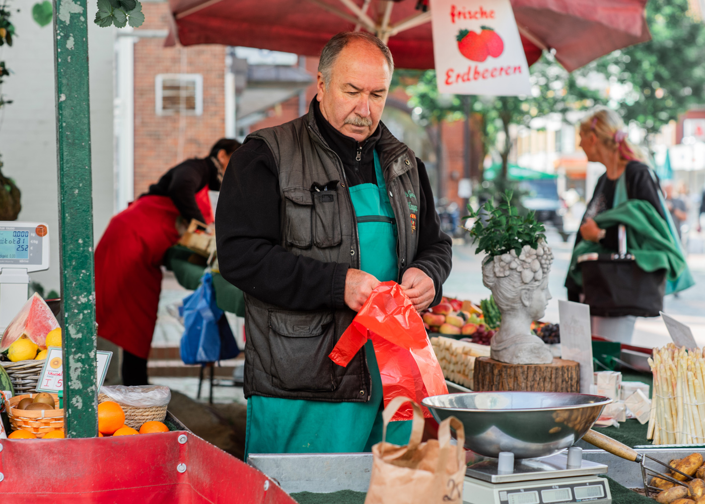 Obst- und Gemüsestand am Gänsemarkt, Eckernförde