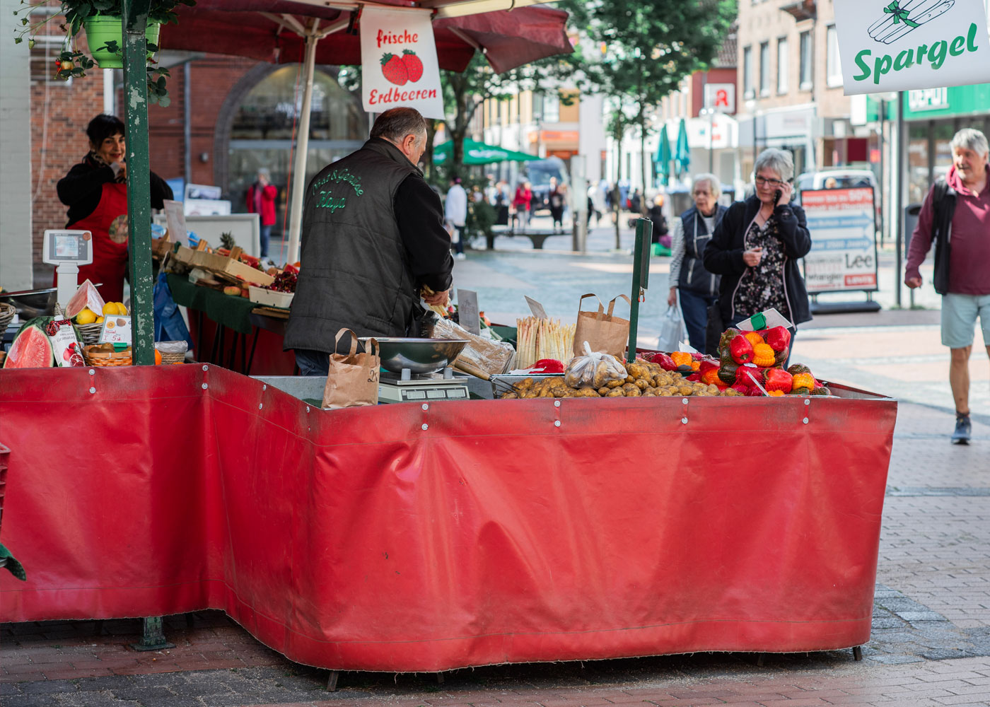 Obst- und Gemüsestand am Gänsemarkt, Eckernförde